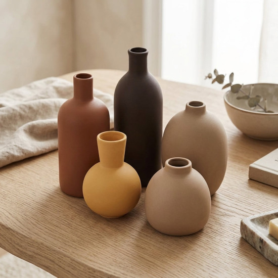 Porcelain Vase Set 5 Pcs